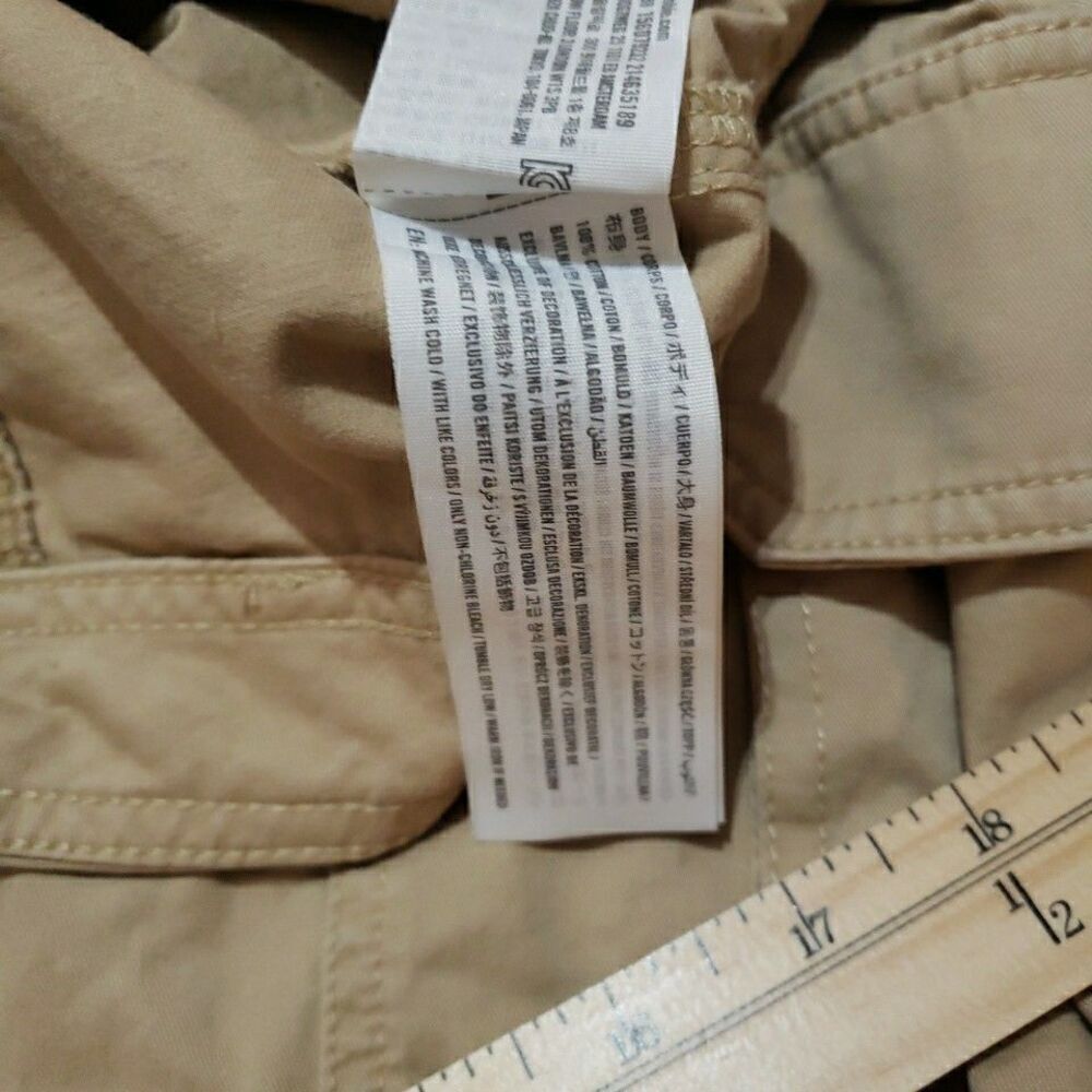 Abercrombie & Fitch Womens Relaxed Cargo Khaki Pants Curve Love Size 30/10 - Picture 10 of 10